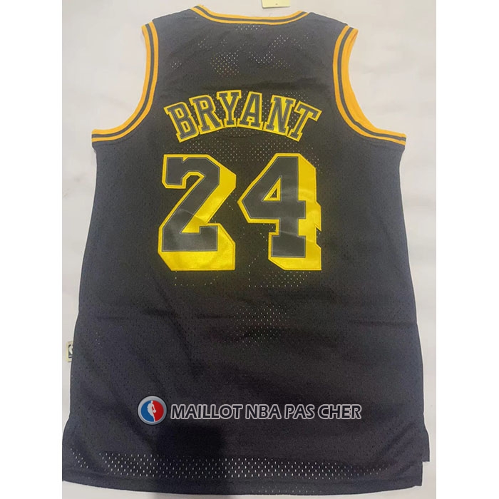 Maillot Los Angeles Lakers Kobe Bryant NO 24 Hardwood Classics Noir